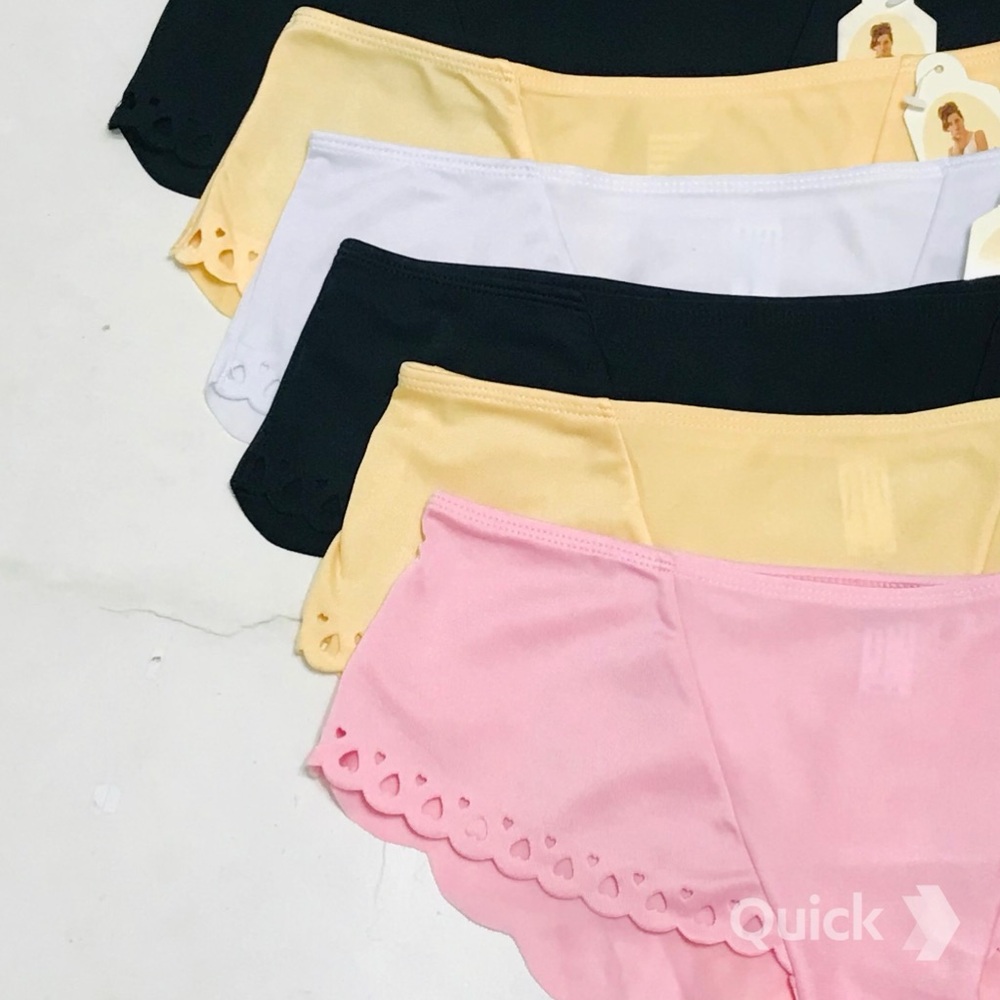 M - NWT 6 pieces Eyelet Low-Rise Boyshorts Panties